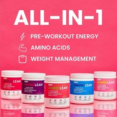 RSP Nutrition AminoLean Pre Workout Powder, Amino Energy & Weight 30 Servings