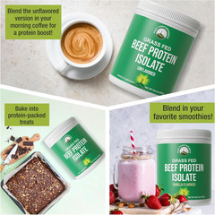 Grass Fed Beef Protein Powder – Lactose Free Great Tasting Beef Protein Isolate.