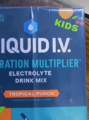 LIQUID IV Tropical Punch Kids Hydration Mix 8 Ct 0.28 OZ Lot of 3 exp 11/5/2026