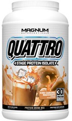 Magnum Nutraceuticals Quattro 2lb Vanilla Chocolate Protein Isolate Peanut