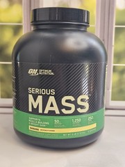 Optimum Nutrition Serious Mass Gainer Protein Powder, Banana, 6 lbs, 02/2027