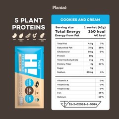 3x Plantae Hi Protein Bar Snack Plant Based Vegan High Fiber No Sugar Added
