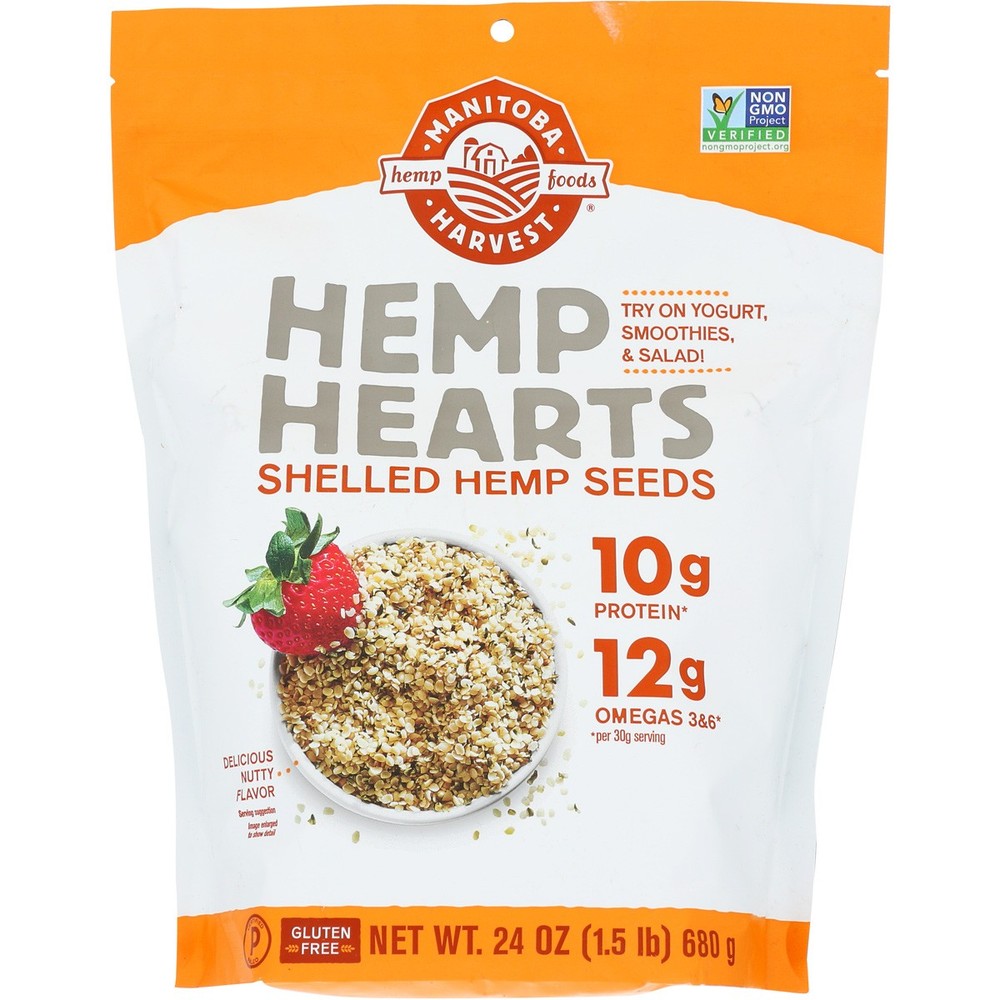 24 Oz Manitoba Harvest Hemp Hearts Shelled Seeds 1 Pack