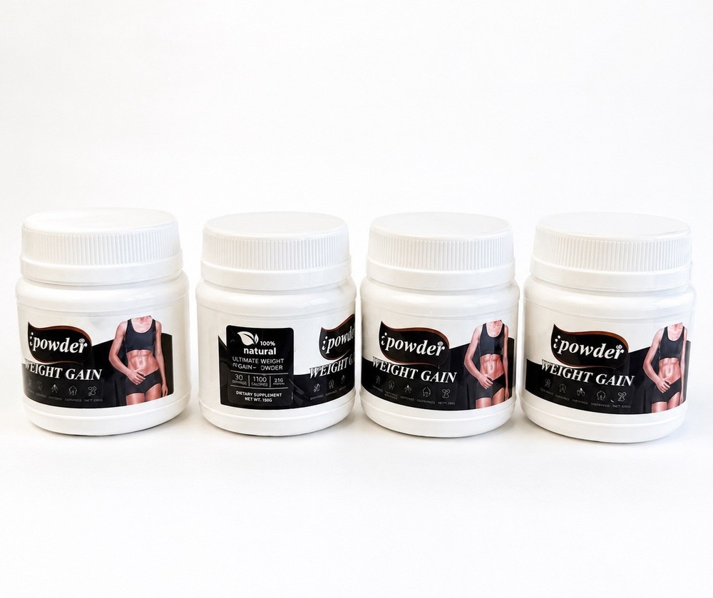 4 Pack iPowder Weight Gain Powder Supplement 150g Each Natural Formula Bulk Lot