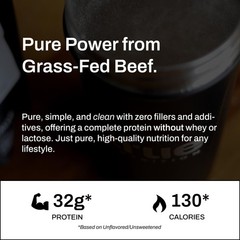 True Nutrition Grass Fed Beef Protein Powder Isolate – 29g of Paleo, Keto, Carni
