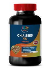 Diet Pills – Chia Seed Oil 2000 – Organic Chia Seed – Non GMO – 1 B 60 Ct
