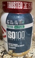 Dymatize ISO100 Hydrolyzed Whey Isolate Protein Powder, Gourmet Vanilla 1.6lb M1