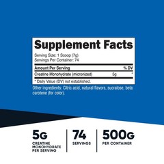 Nutricost Creatine Monohydrate Powder (500G) (Mandarin Orange)
