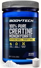 BodyTech Creatine Monohydrate Powder, 60 Servings (Pack 0f 1), No Color