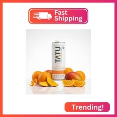 TATU Ready-To-Drink Protein Infused Water – Juicy Orange Mango (4 cans). 15 gram