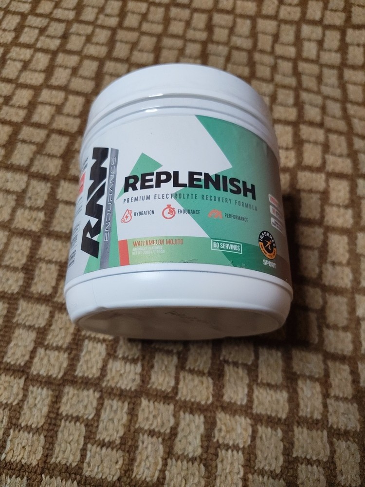 RAW Endurance Replenish – Electrolyte Recovery, Watermelon Mojito, 60 Servings