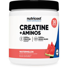 Nutricost Creatine Monohydrate Aminos Powder Watermelon 30 Servings Unisex