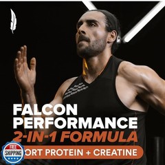 Birdman Falcon Performance Vegan Protein Powder, 31g Protein, 5g Creatine, 5g
