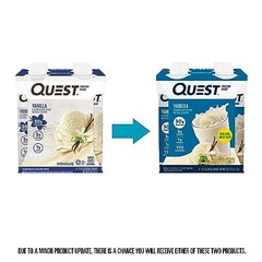 Quest Nutrition Vanilla Protein Shake 30g Protein, 3g Net Carbs, Gluten-Free, 12