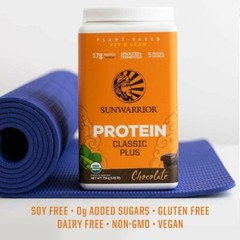 Sunwarrior Classic Plus Organic Vegan Protein Powder with BCAAs Pea Protein 750g
