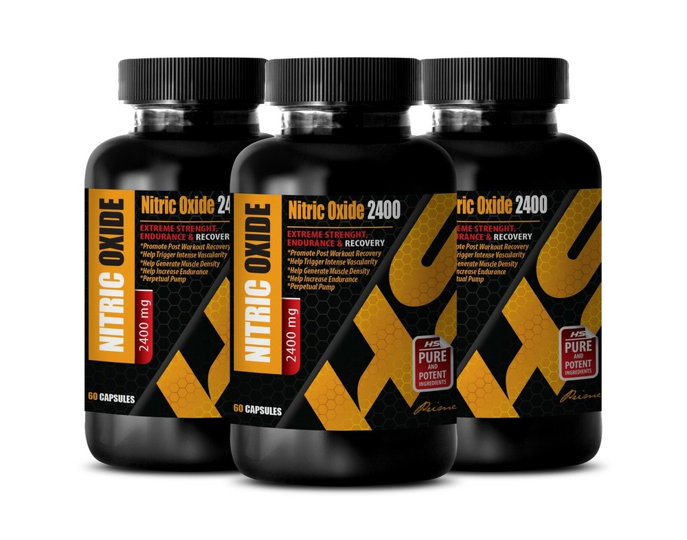 sport supplements – NITRIC OXIDE 2400 – post workout supplements – 3 Bottles