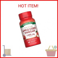 Nature’s Truth Apple Cider Vinegar Capsules | 1200mg | Quick Release Pills | Non