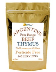 ORGANIC Argentine Grass Fed Desiccated BEEF THYMUS POWDER UN-DEFATTED 4.2oz 120g