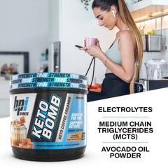 BPI Sports Keto Bomb Weight Loss Coffee Creamer, 18 srv. Caramel Macchiato