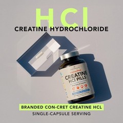 AMANDEAN Creatine HCl Pills. American Made CON-CRET. 120 Count (Pack of 1)