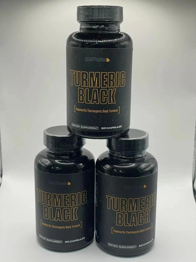 Turmeric Black Sculptnation Fatigue Muscle Build Fat Burn Bloating Treat. 2 Pack