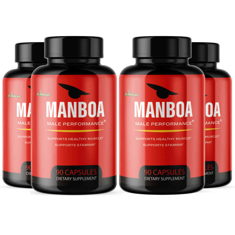 Manboa- Bodybuilding & Men’s Health Support- 4 Bottles- 360 Capsules