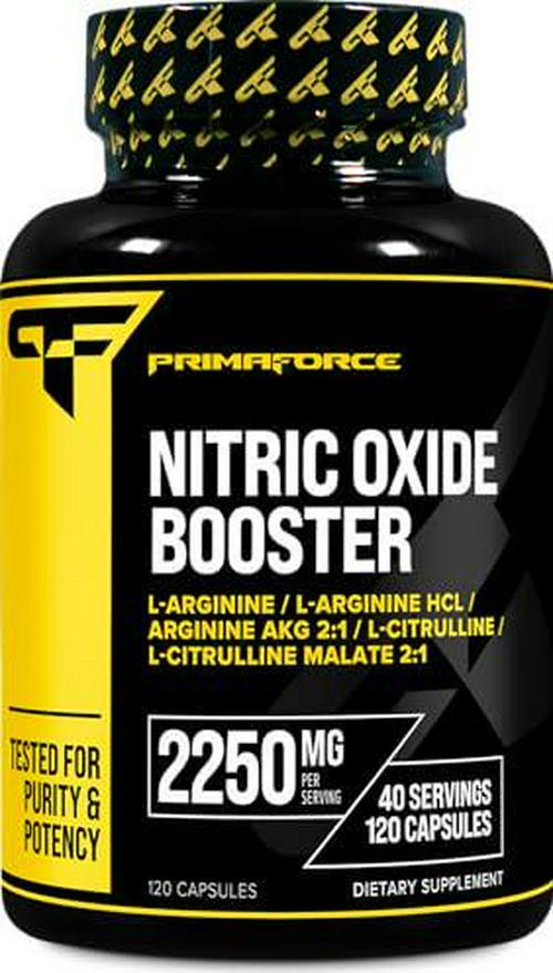 Primaforce Nitric Oxide Booster (2,250mg, 120 Capsules) – 40 Servings of Our for