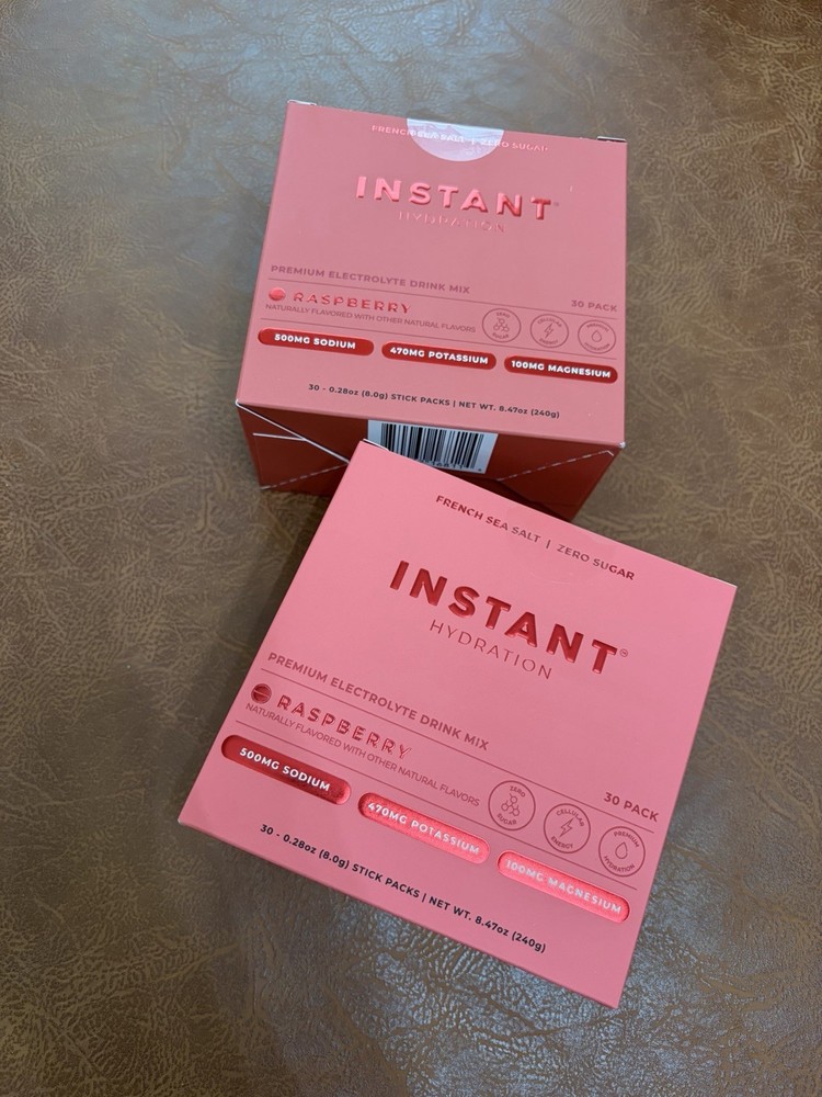 *TWO* Unopened Boxes Of Instant Hydration Raspberry