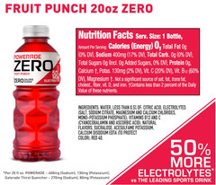 POWERADE ZERO Fruit Punch, 20 fl oz, 8 Pack