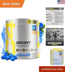 Sugar-Free Cellucor Blue Raspberry Pre Workout – 30 Servings for Muscle Growth