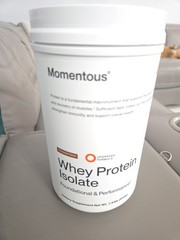 Momentous Whey Protein Isolate Chocolate Flavor High Protein Powder 1.48 lb