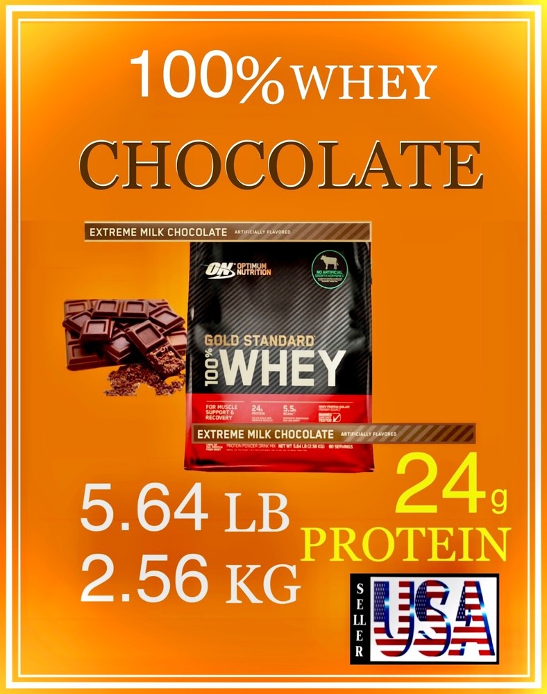 100% Whey Protein, Optimum Nutrition Gold Standard, 80 Servings, 24g Protein