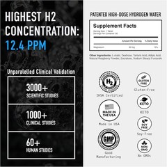 DRINK HRW Rejuvenation Molecular Hydrogen Water Tablets 12 ppm H2 – Hydrogen …