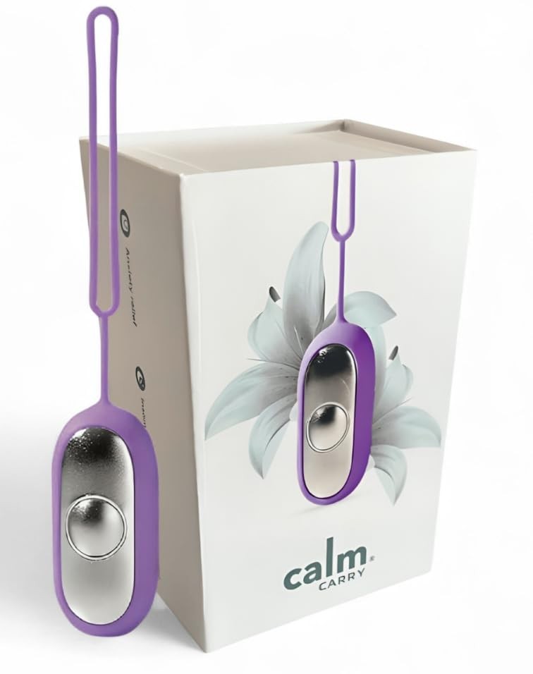 Glowco CalmCarry Sleep Aid Device – Handheld Microcurrent Relaxation Purple