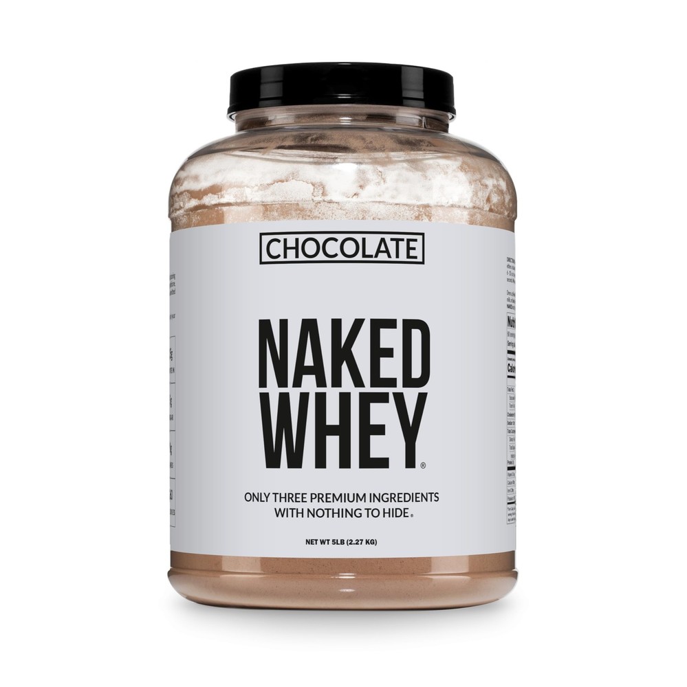 NAKED Whey Protein Supplement Powder, Chocolate, NSF 5 Pound (Pack of 1)