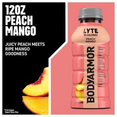 BODYARMOR Lyte Electrolyte Drink Peach Mango 12 Fl Oz (8 Pack)