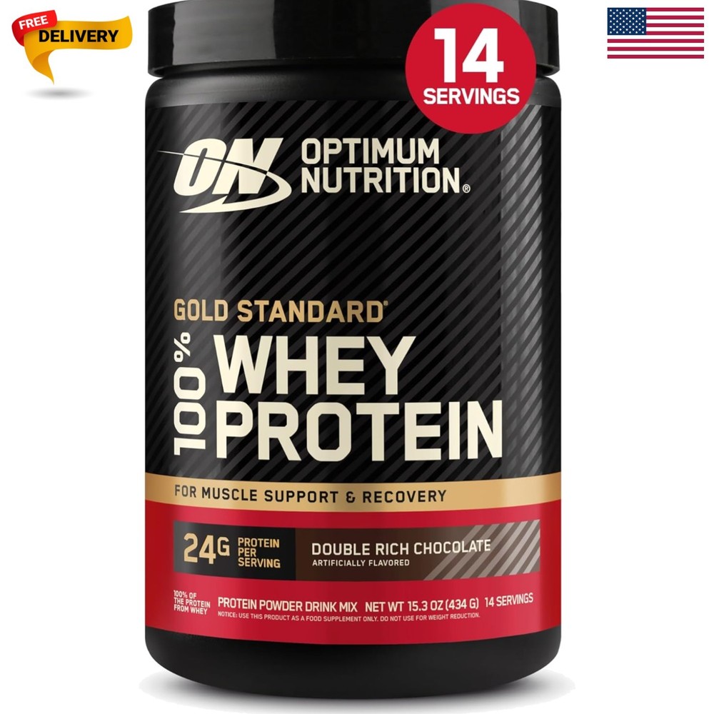 Gold Standard 100% Whey Protein Powder, Double Rich Chocolate, 1 Pound Pack of 1
