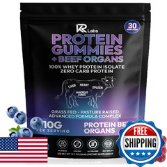 Kr Labs Zero Carb 100 Pure Whey Isolate Grass Fed Beef Total Per Bag For Men