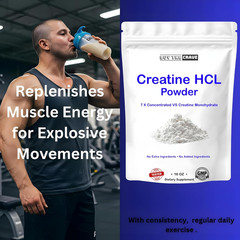 Creatine HCL Powder (16 Oz), 1 Ingredient, Energy Production, Athletic Performan