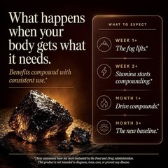 5-in-1 Highest Potency Organic Black Shilajit Male Enhancing Supplement – 60 Cap