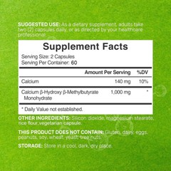 HMB (Beta-Hydroxy Beta-Methylbutyric) 1000mg 30 To 120 Capsules, Muscle Growth