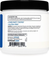 Nutricost BCAA Powder (Unflavored) 30 Servings- 6000mg Per Serving, High Quality