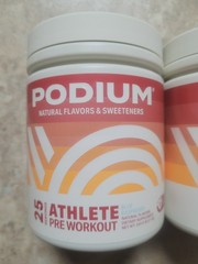 2x PODIUM Natural Flavors And Sweeteners Athlete Pre Workout Blue Raspberry-3/26