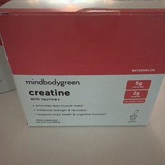 mindbodygreen Creatine Monohydrate + Taurine Powder, Watermelon – 59 sticks