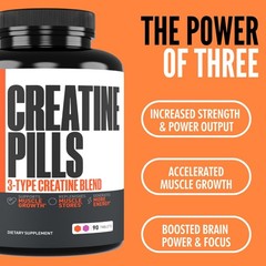 Creatine Pills 5g 3X Pure Creatine Monohydrate Pills Pre Workout Bulk Muscle …