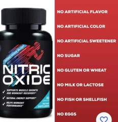 Extra Strength Nitric Oxide Supplement L Arginine 3X Strength 60 Count Bottle