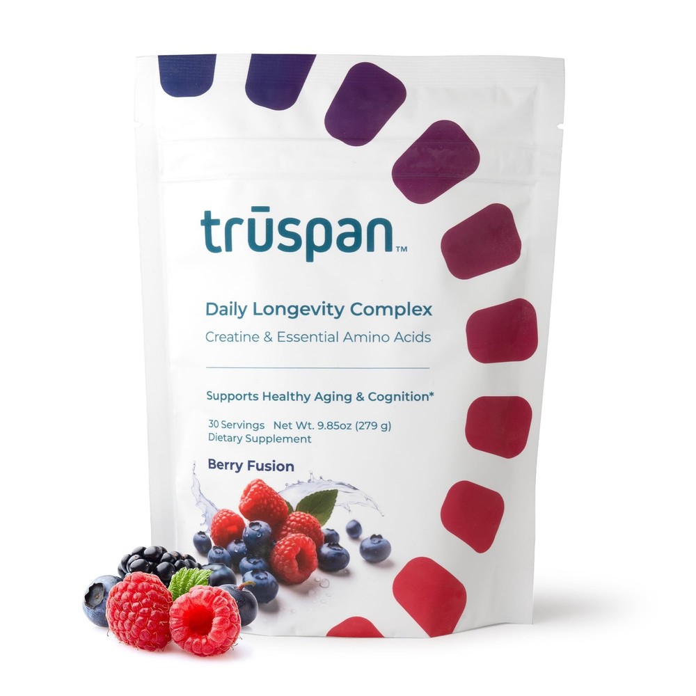 TruSpan Daily Longevity Complex Creatine Powder, with 9.85 Ounce (Pack of 1)