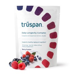 TruSpan Daily Longevity Complex Creatine Powder, with 9.85 Ounce (Pack of 1)