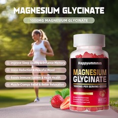 Magnesium Glycinate Gummies 1000mg ~ Sugar-Free Magnesium Potassium Supplement
