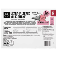 Member’s Mark 30g Ultra-Filtered Milk Shake, Strawberry, 11.5 fl. oz., 12 pk.
